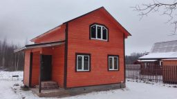 Каркасный дом 8х8 с террасой